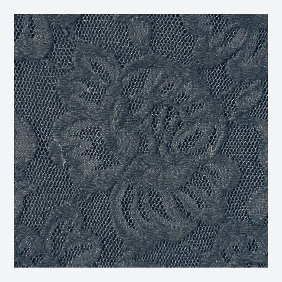 INC International Concepts Black Lace Short Sleeve Blouse with Peplum Sz Large - Picture 3 of 8